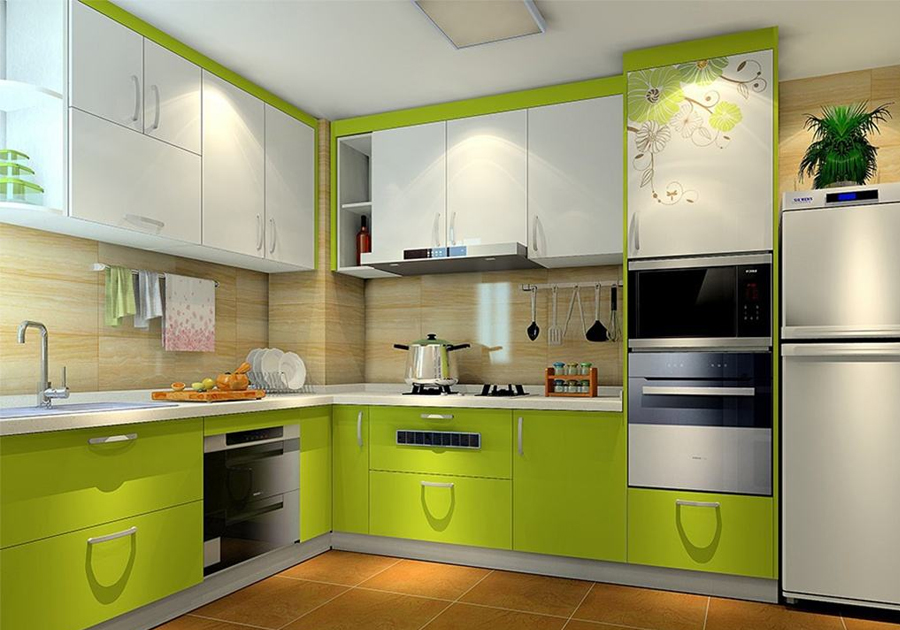 绿色简装厨房